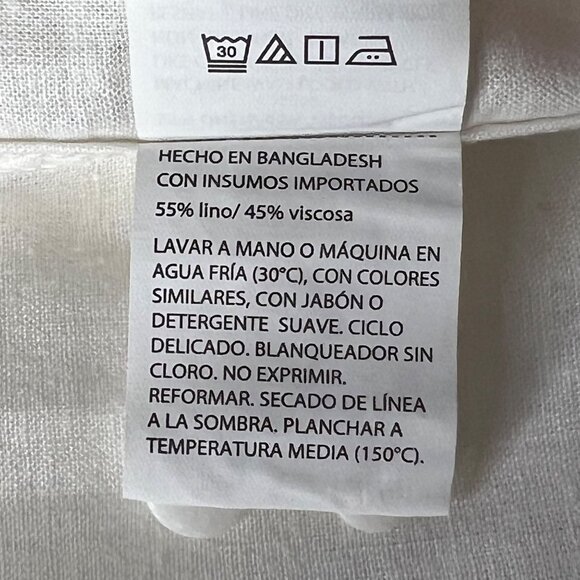 Cafe Luna Men's 2XL Dress Shirt Short Sleeve Button Up XO Design Linen/Viscose - Picture 14 of 16